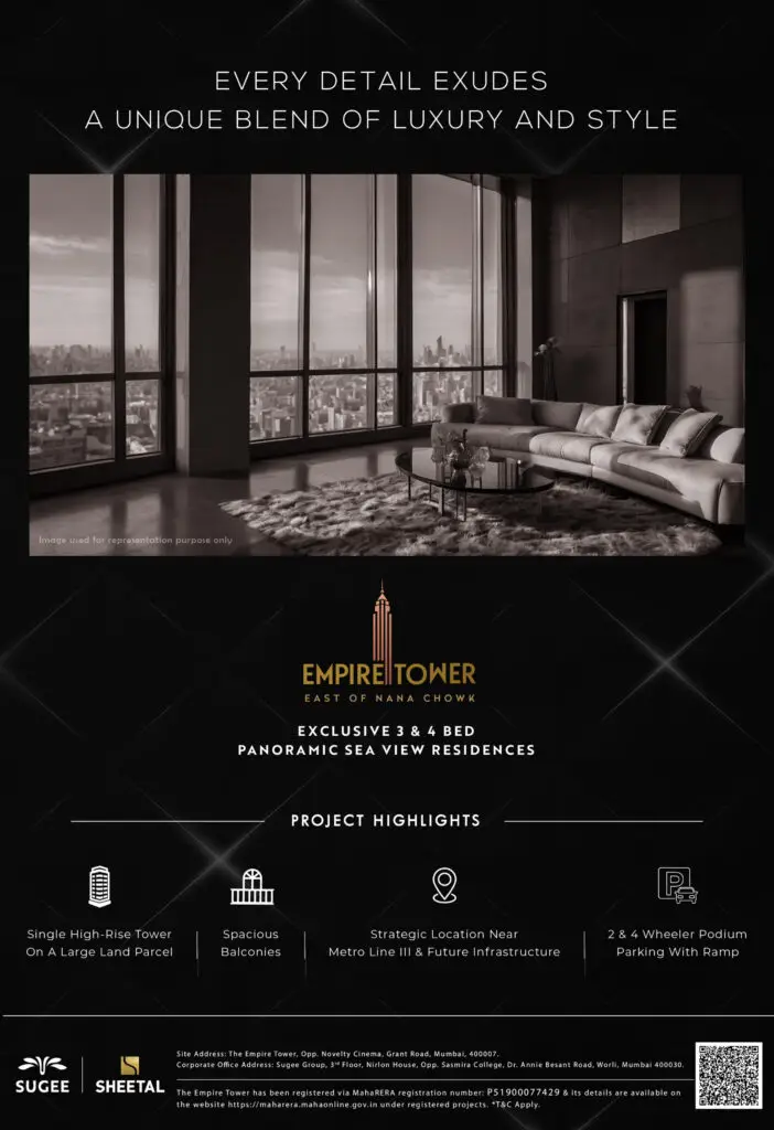 Sugee Empire Tower 3/4 BHK in South Mumbai